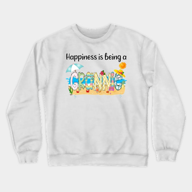 Happiness Is Being A Grannie Summer Beach Happy Mother's Day Crewneck Sweatshirt by KIMIKA